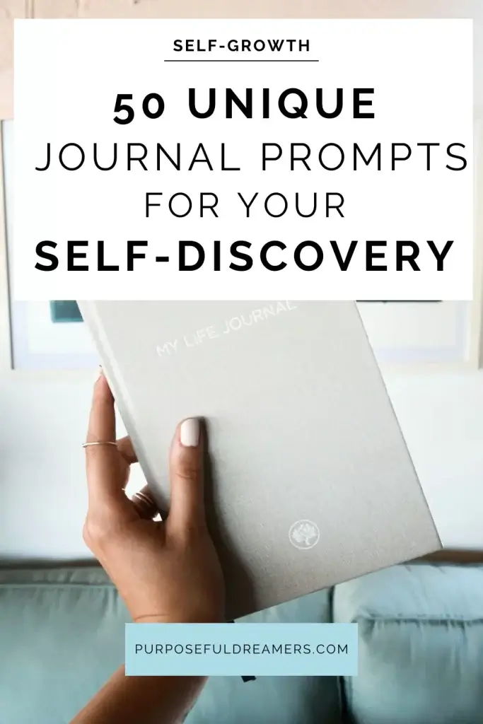 Hand holding My Life Journal with Prompts for Self-Discovery