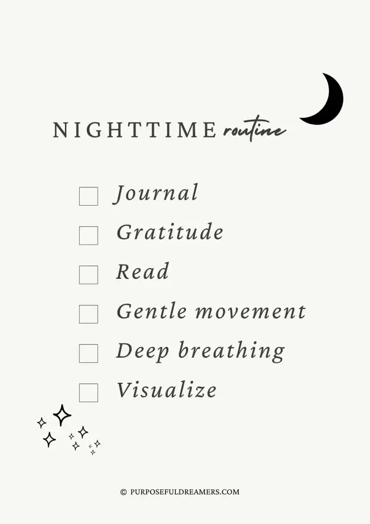 Ideal Nighttime Routine Checklist