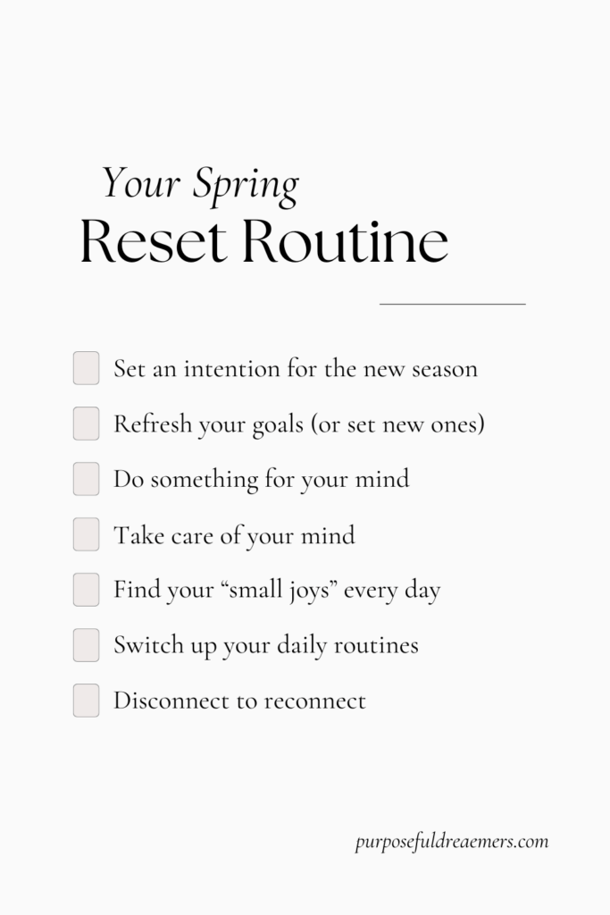 Spring Reset Routine Checklist